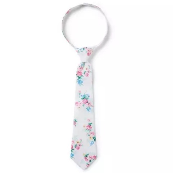 Janie and Jack Other - NWT Jack and Janie boys Velcro white floral tie 2t - 5